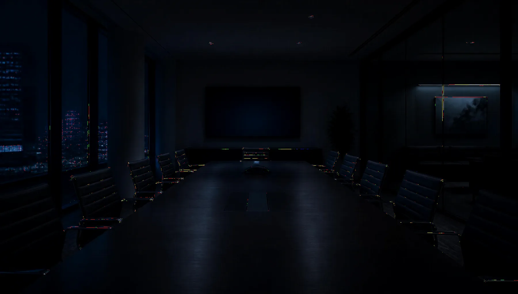 Data centre control room with monitoring displays